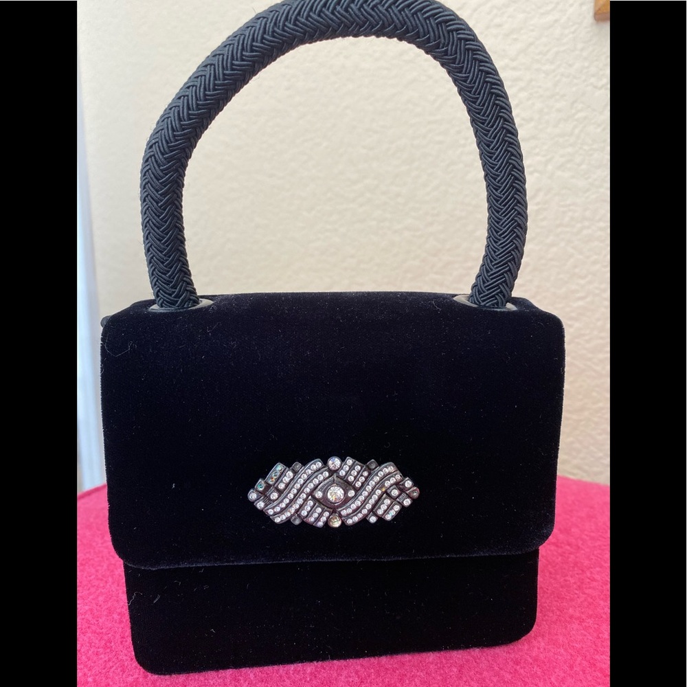 Velvet evening bag
